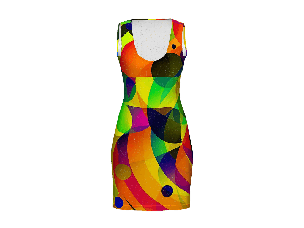 All-Over Print Bodycon Dress