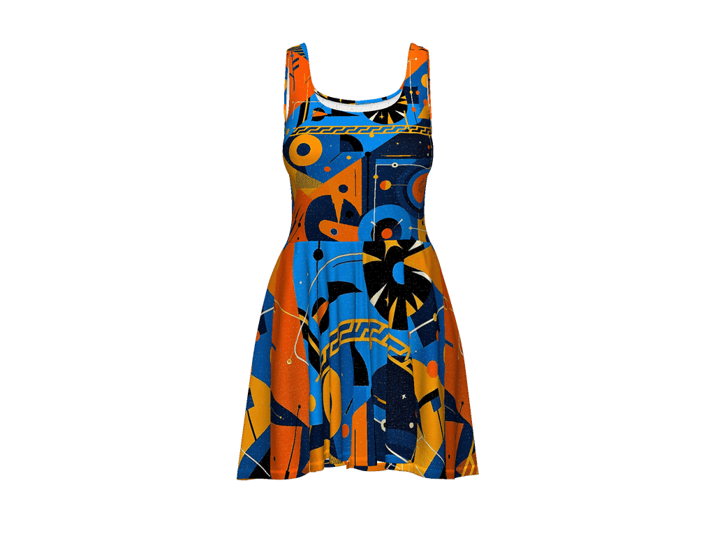 All-Over Print Skater Dress