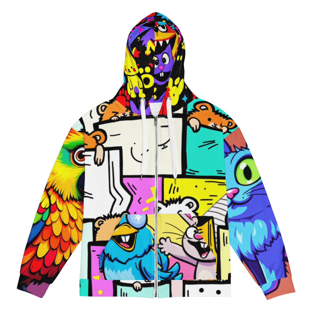 All-Over Print Recycled Unisex Zip Hoodie