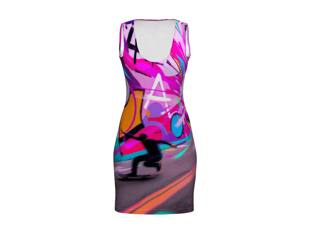 All-Over Print Bodycon Dress
