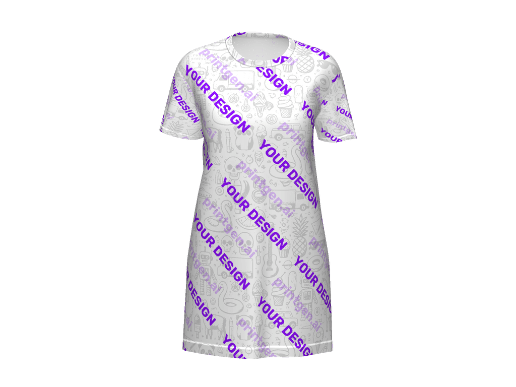 All-Over Print T-Shirt Dress