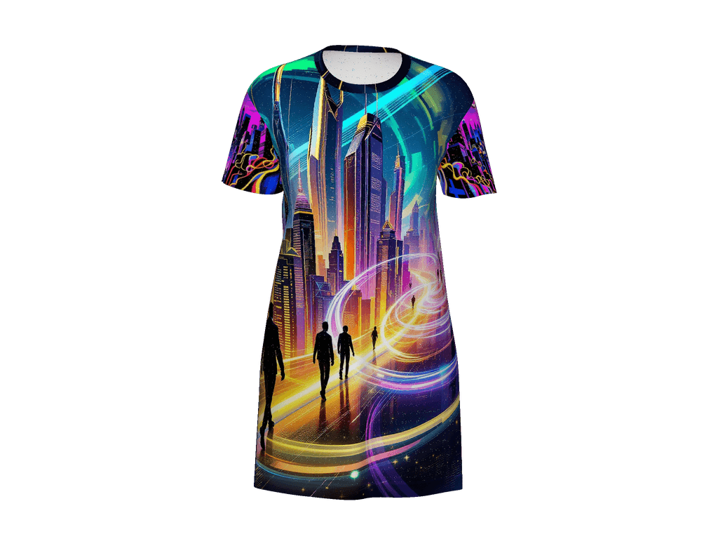 All-Over Print T-Shirt Dress