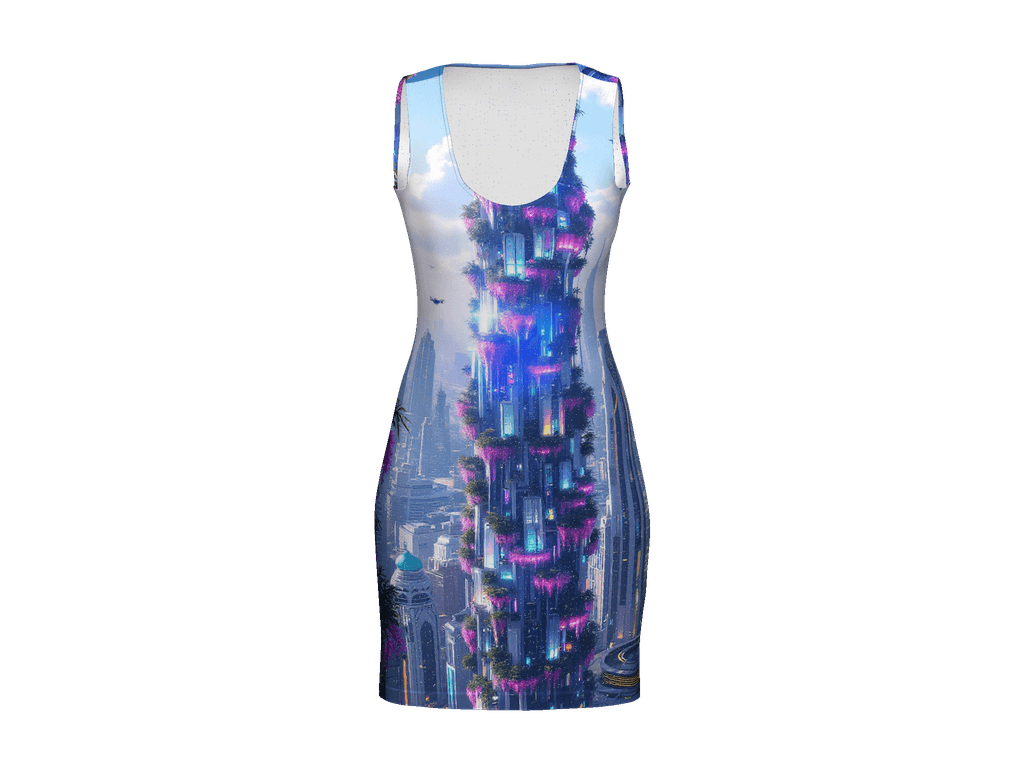 All-Over Print Bodycon Dress