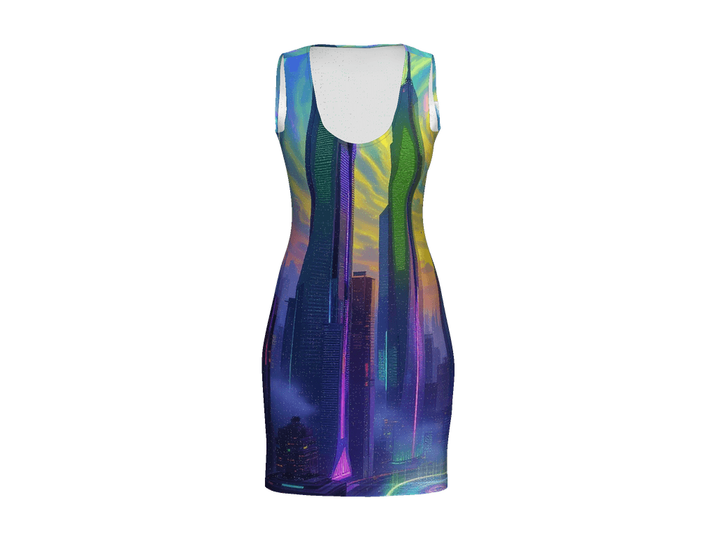All-Over Print Bodycon Dress