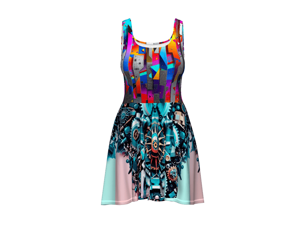 All-Over Print Skater Dress