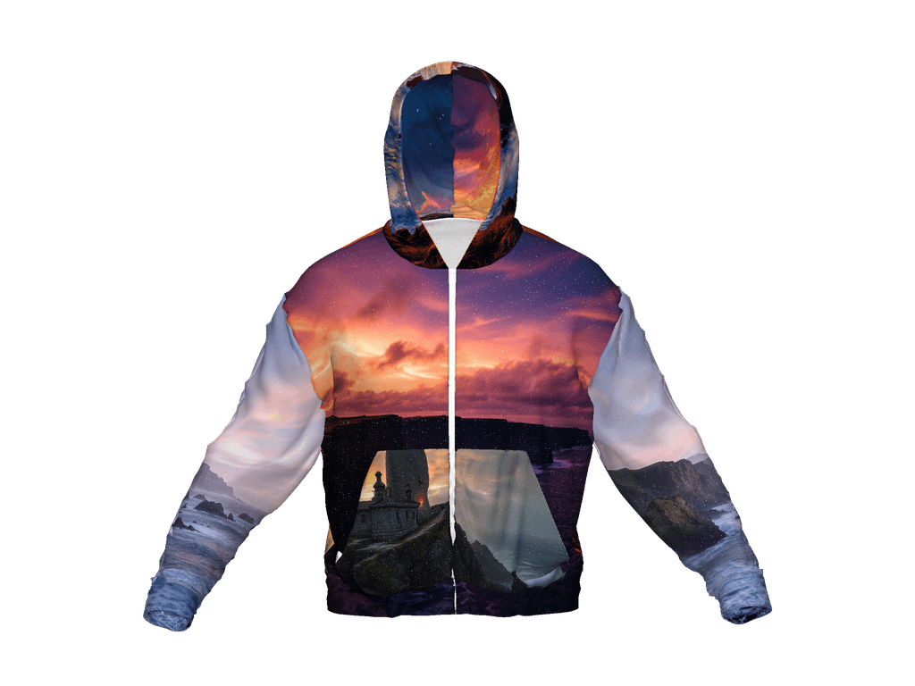 All-Over Print Recycled Unisex Zip Hoodie