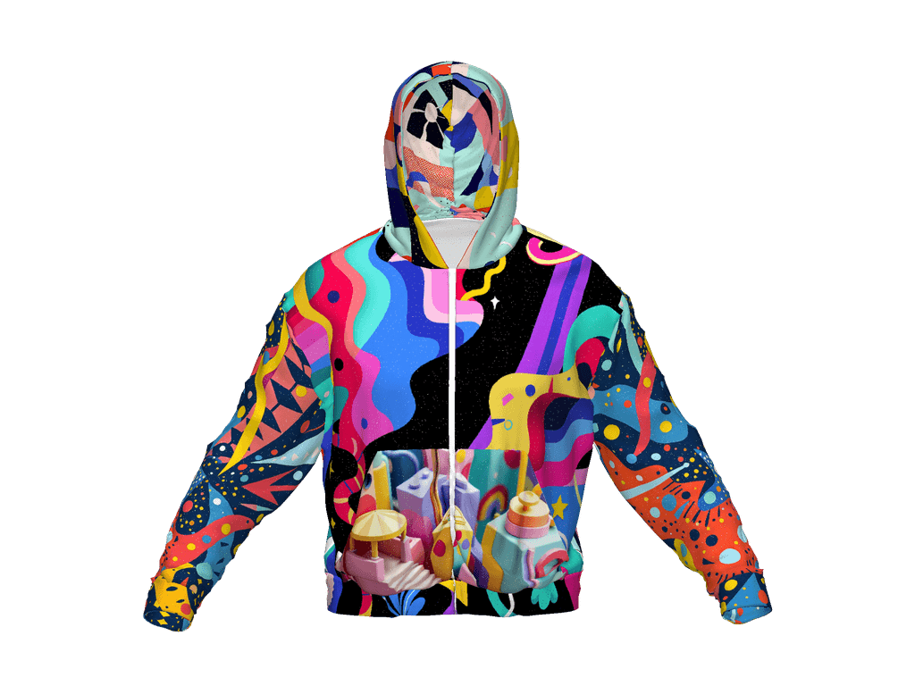 All-Over Print Recycled Unisex Zip Hoodie