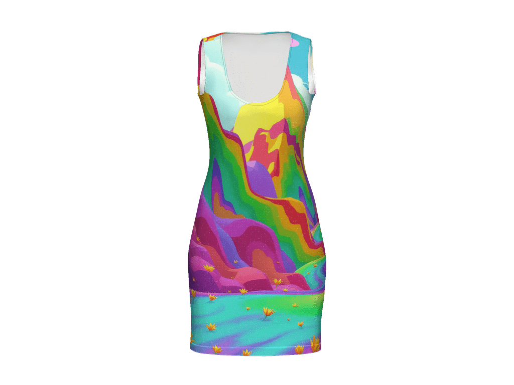 All-Over Print Bodycon Dress