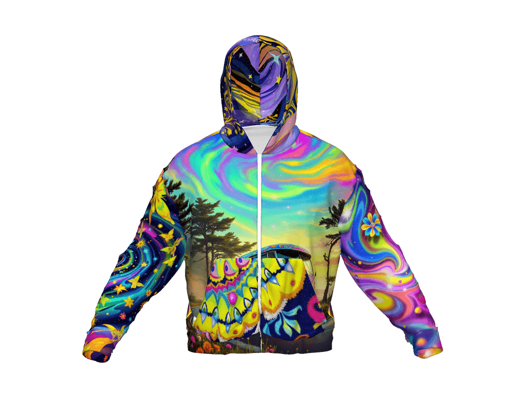 All-Over Print Recycled Unisex Zip Hoodie
