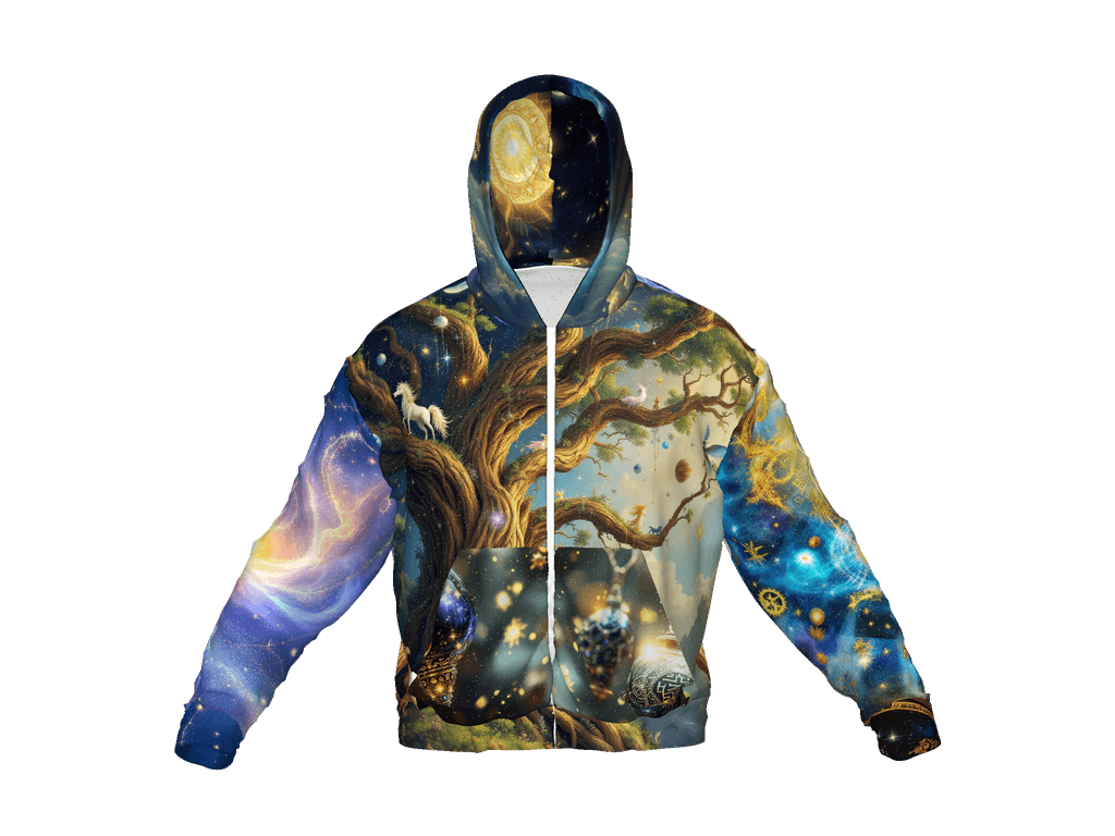 All-Over Print Recycled Unisex Zip Hoodie