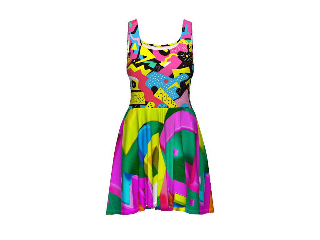 All-Over Print Skater Dress