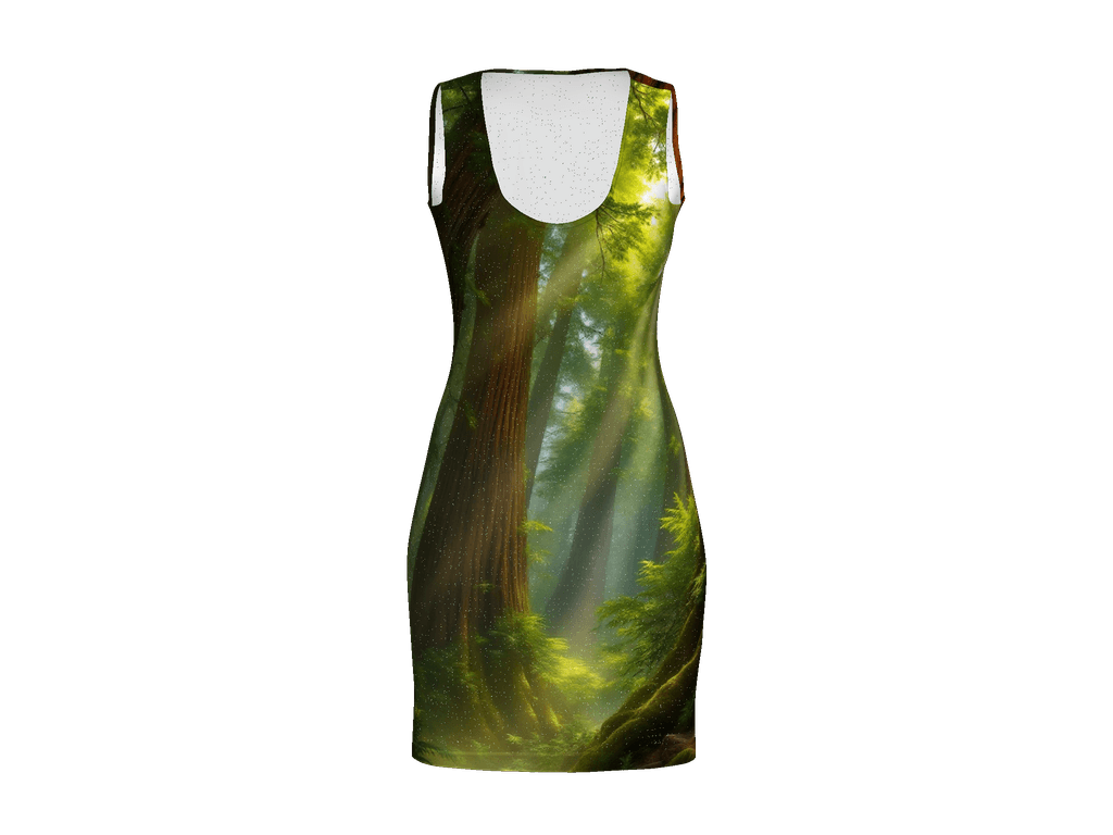 All-Over Print Bodycon Dress