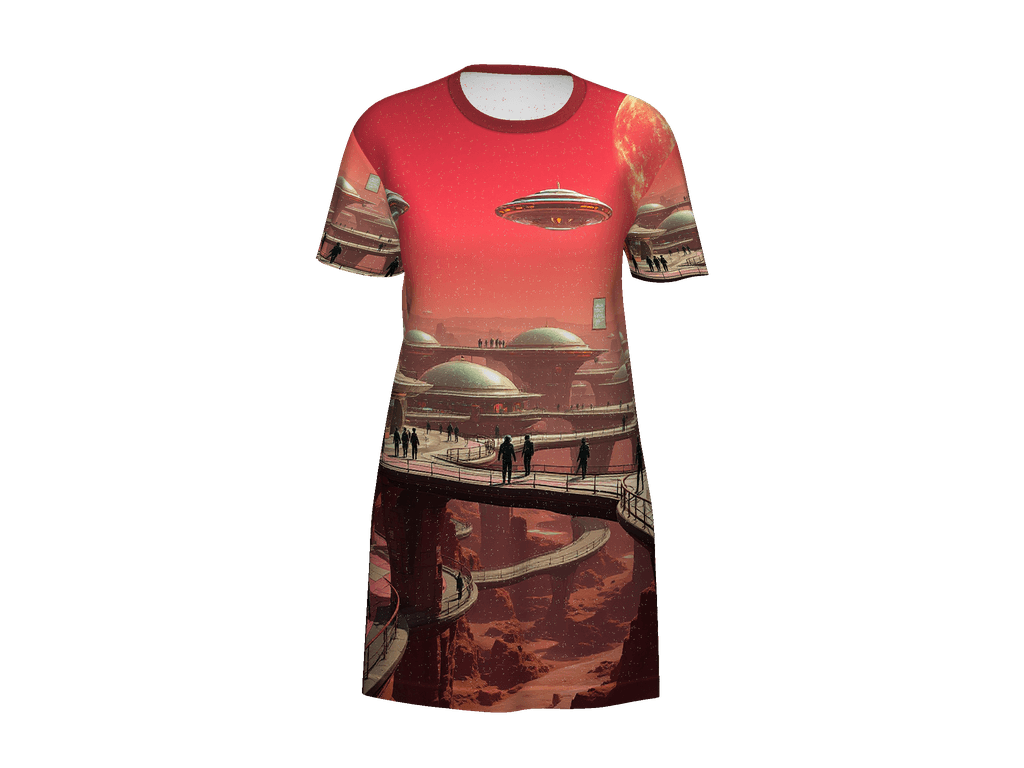 All-Over Print T-Shirt Dress