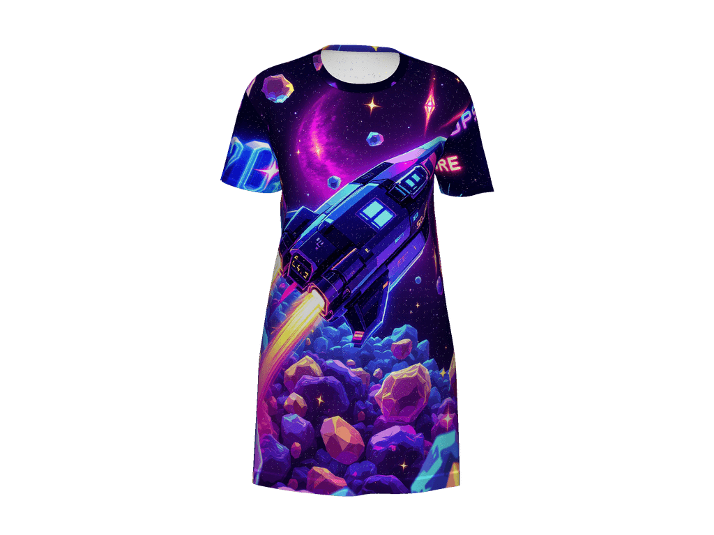 All-Over Print T-Shirt Dress