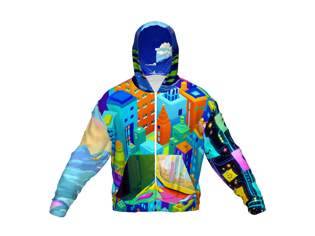 All-Over Print Recycled Unisex Zip Hoodie