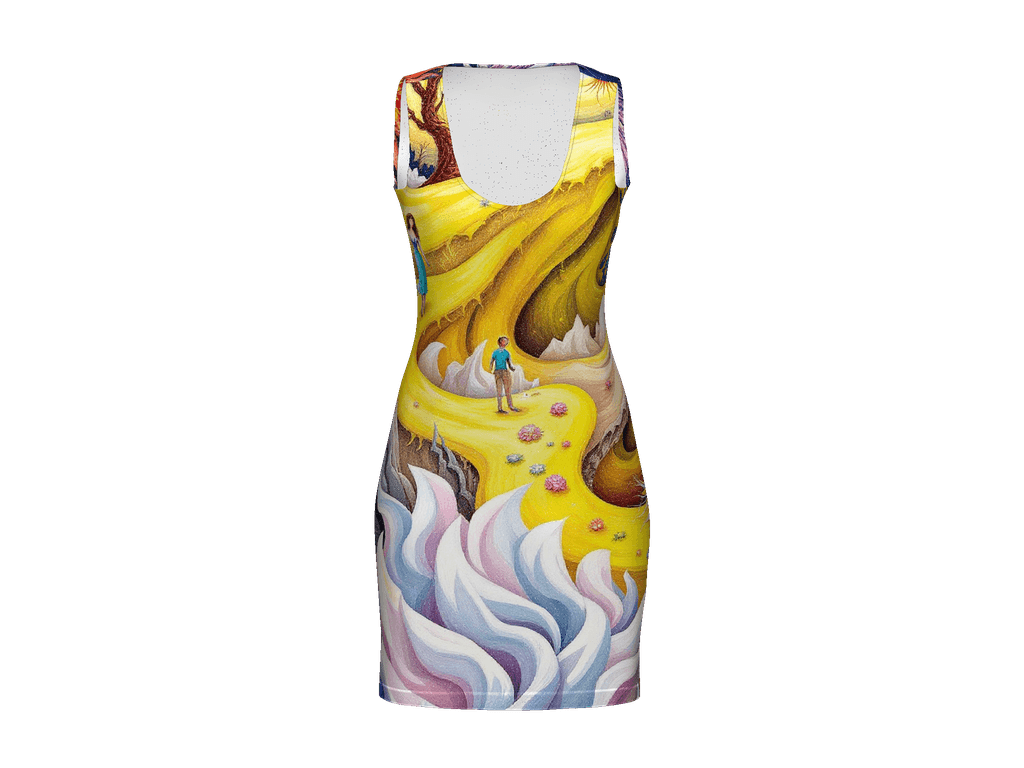 All-Over Print Bodycon Dress