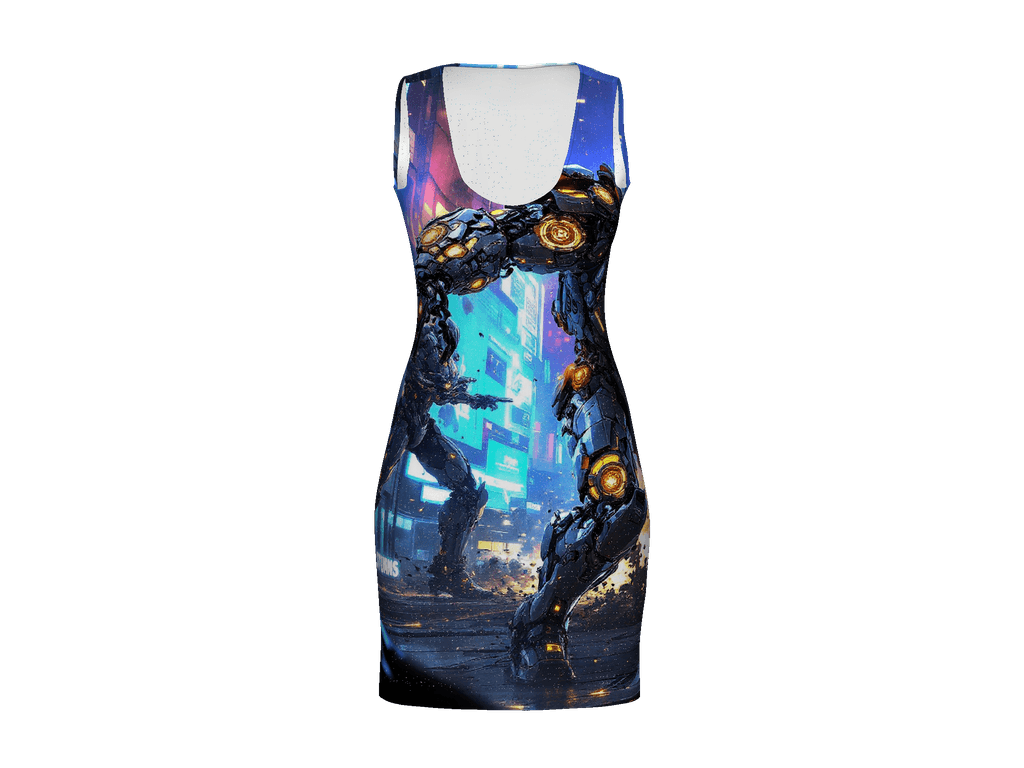 All-Over Print Bodycon Dress