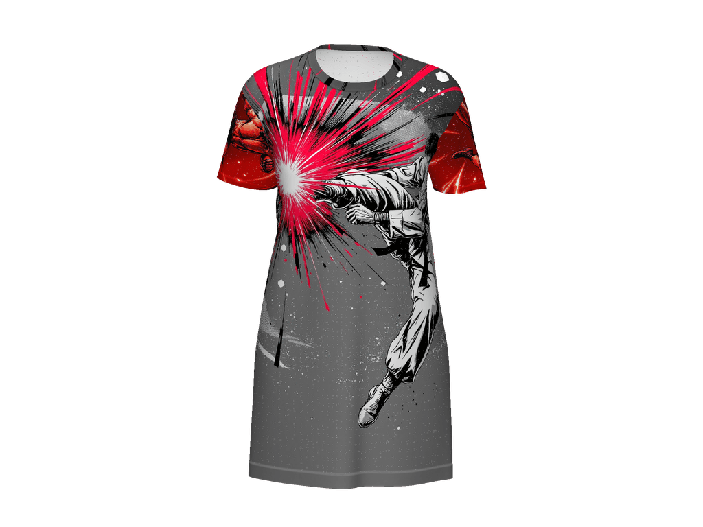 All-Over Print T-Shirt Dress