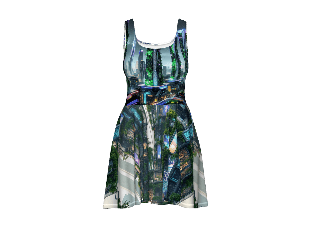 All-Over Print Skater Dress