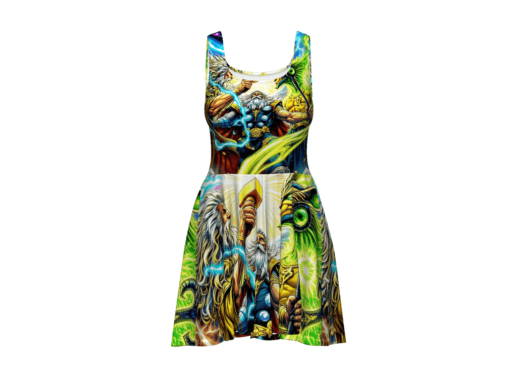 All-Over Print Skater Dress