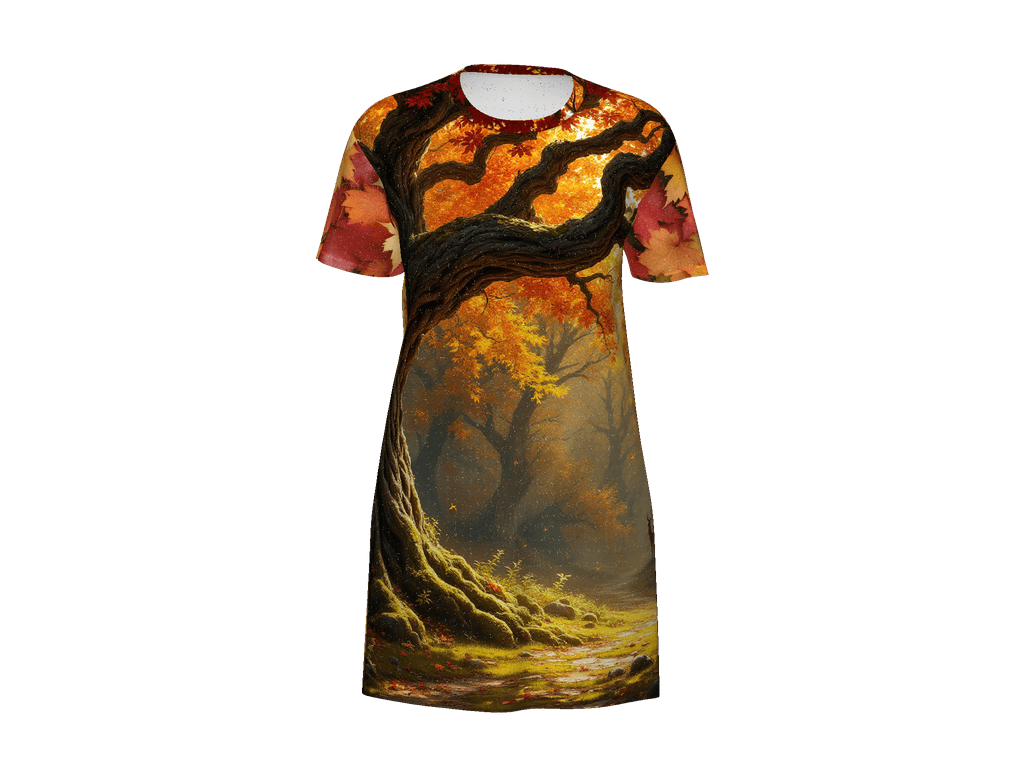 All-Over Print T-Shirt Dress