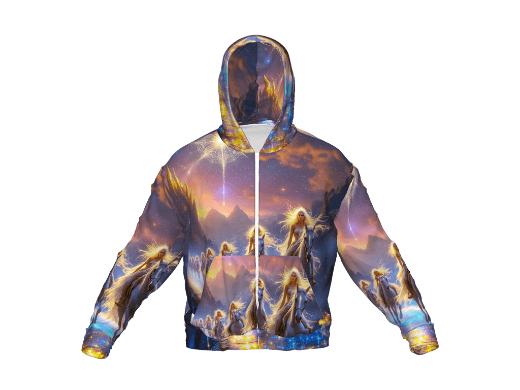 All-Over Print Recycled Unisex Zip Hoodie