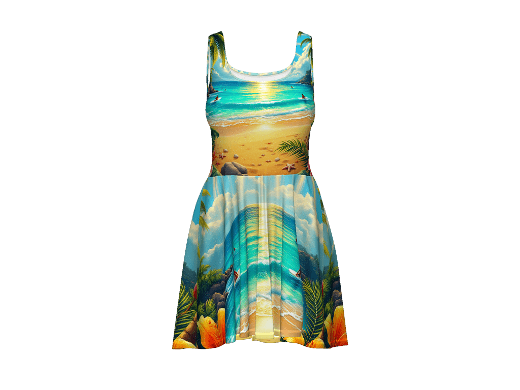 All-Over Print Skater Dress