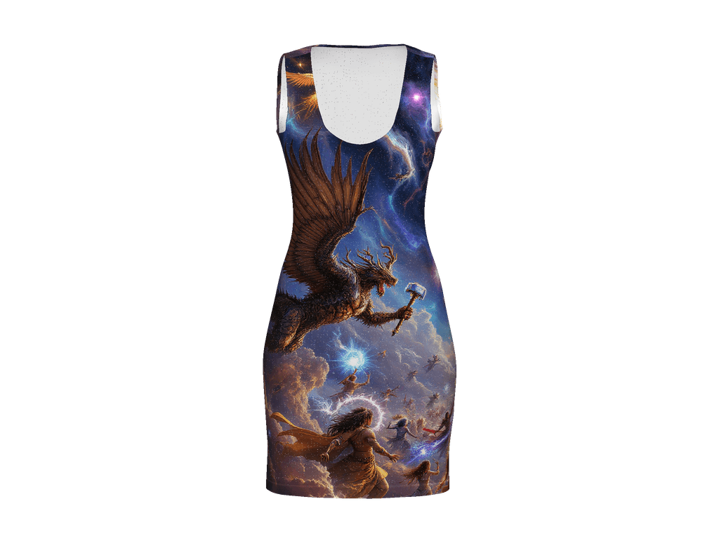 All-Over Print Bodycon Dress