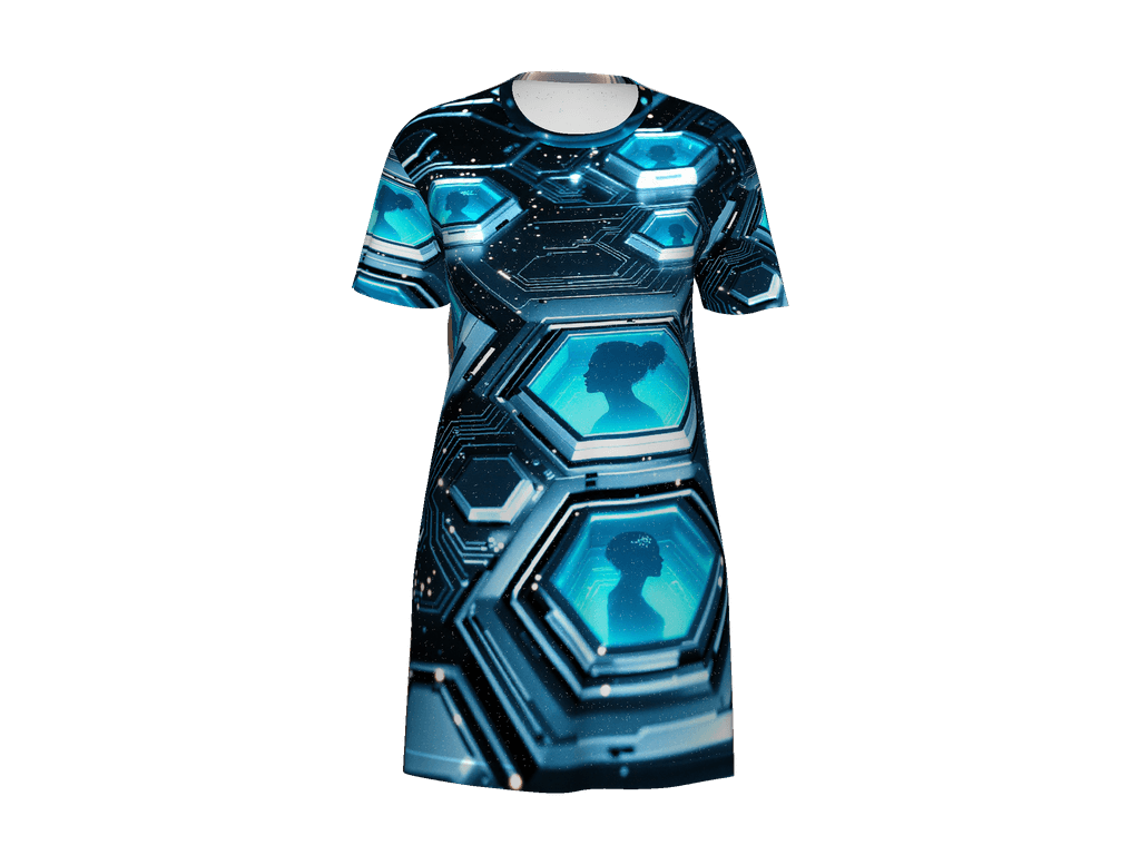 All-Over Print T-Shirt Dress