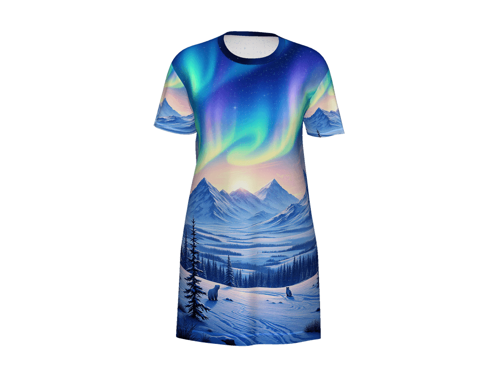 All-Over Print T-Shirt Dress