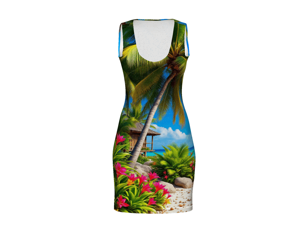 All-Over Print Bodycon Dress
