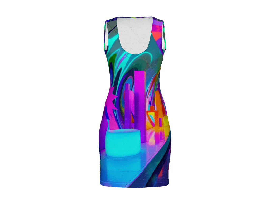 All-Over Print Bodycon Dress