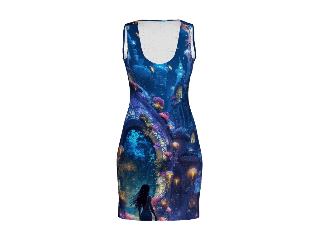 All-Over Print Bodycon Dress
