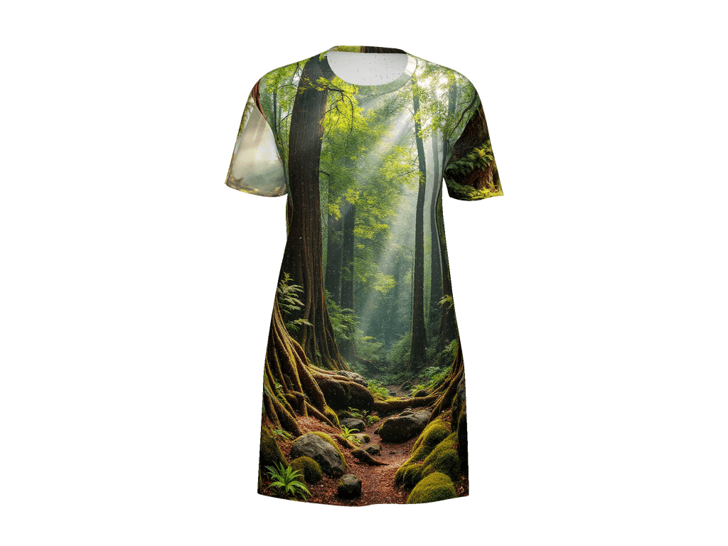 All-Over Print T-Shirt Dress