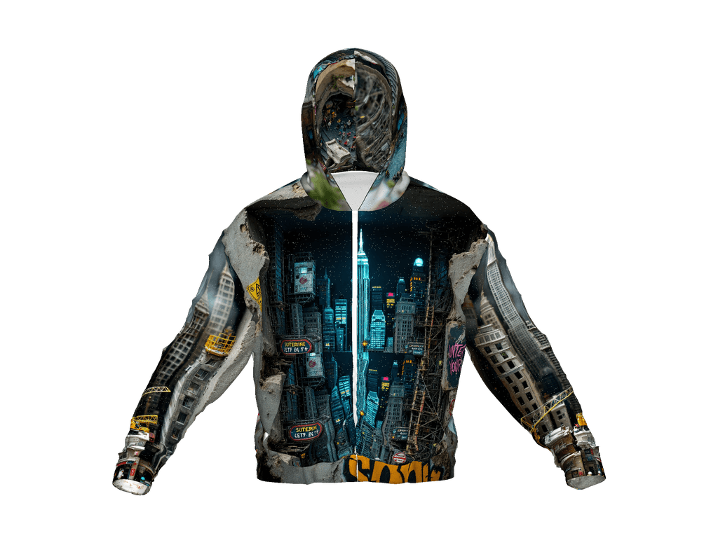 All-Over Print Recycled Unisex Zip Hoodie