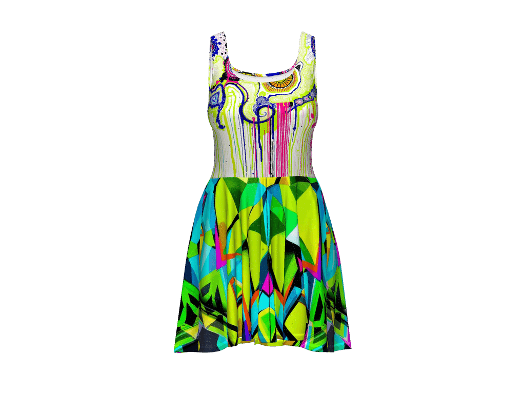 All-Over Print Skater Dress
