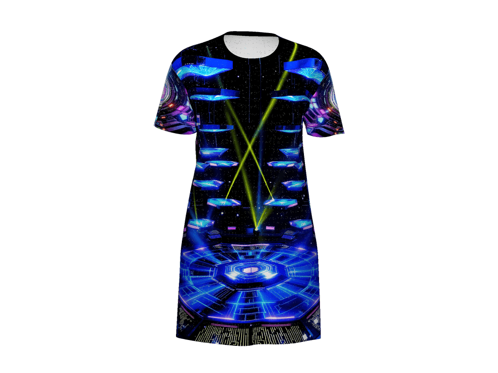 All-Over Print T-Shirt Dress