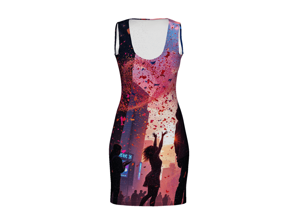 All-Over Print Bodycon Dress