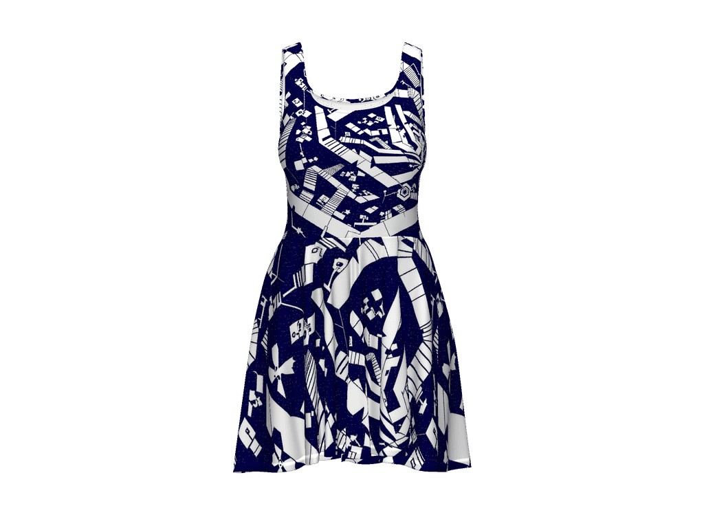 All-Over Print Skater Dress