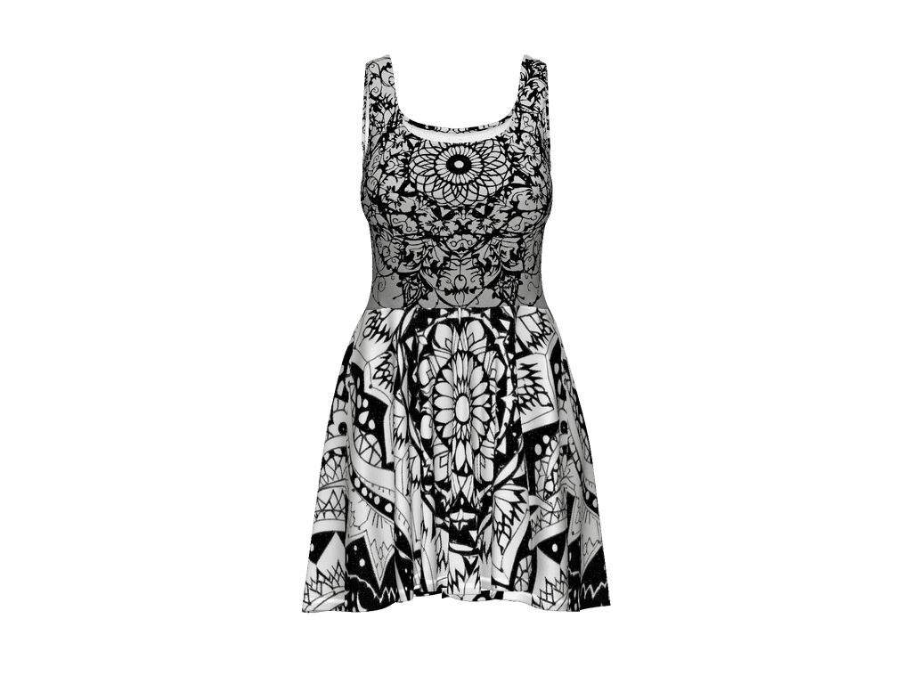 All-Over Print Skater Dress