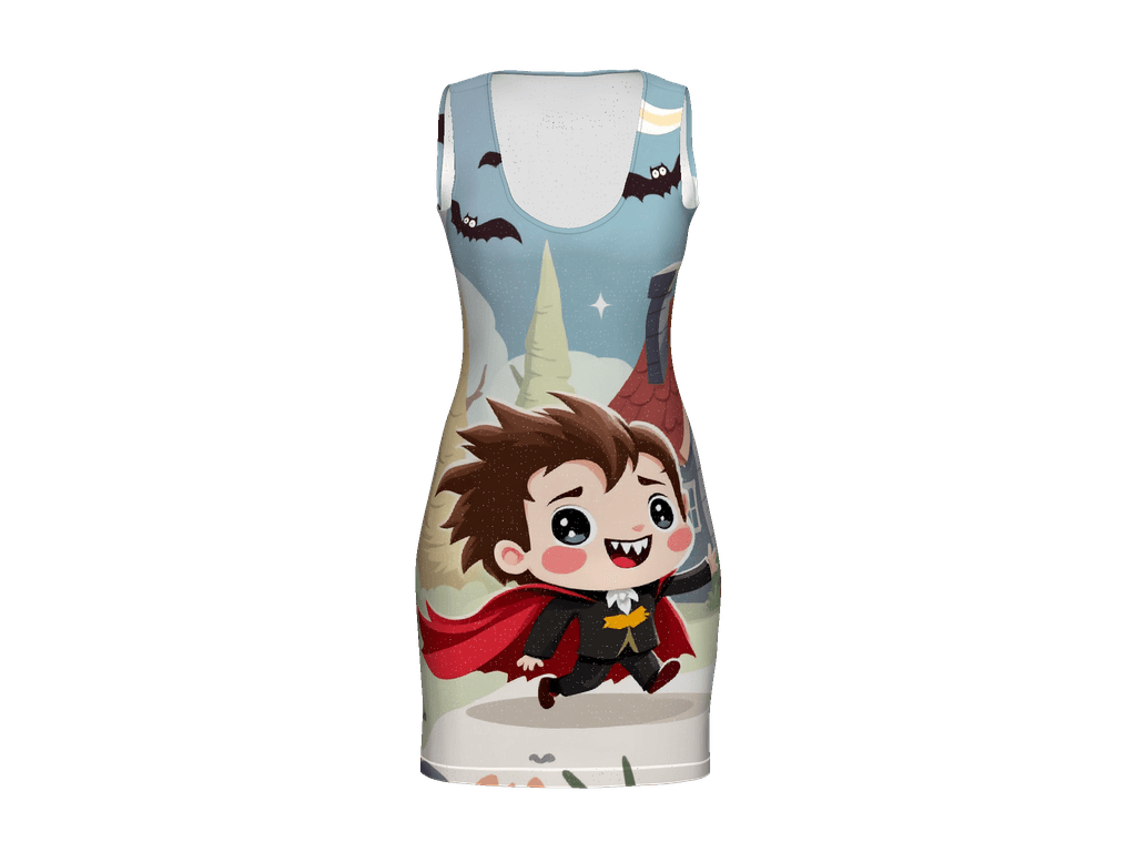 All-Over Print Bodycon Dress