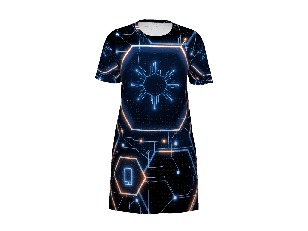 All-Over Print T-Shirt Dress