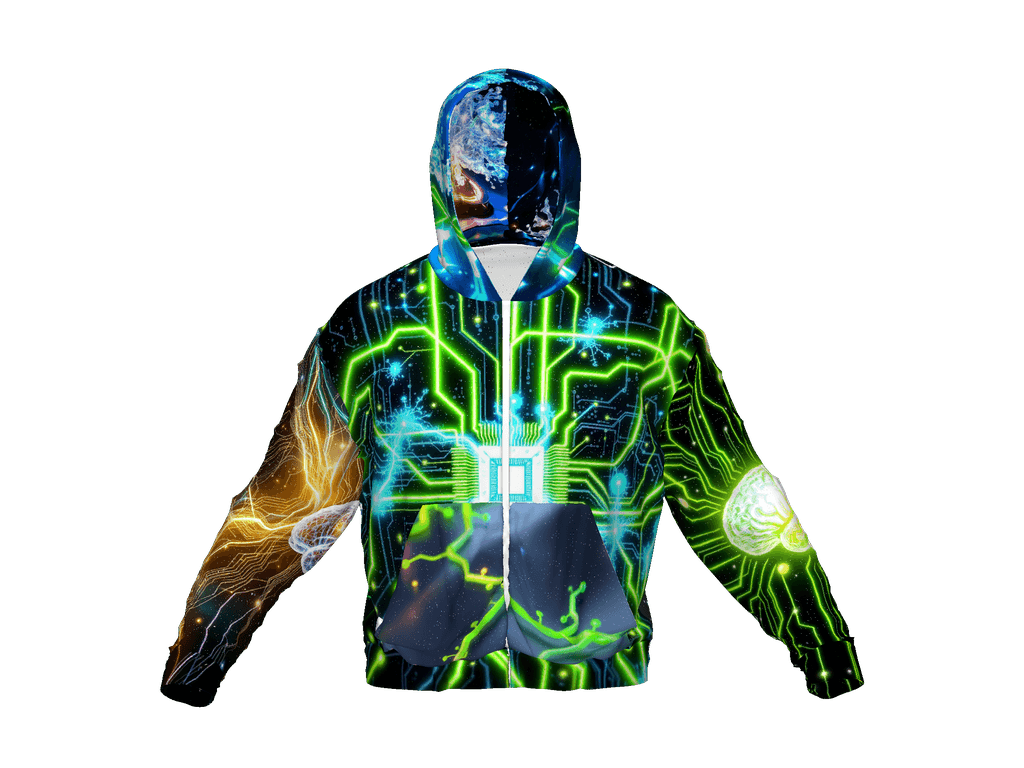 All-Over Print Recycled Unisex Zip Hoodie