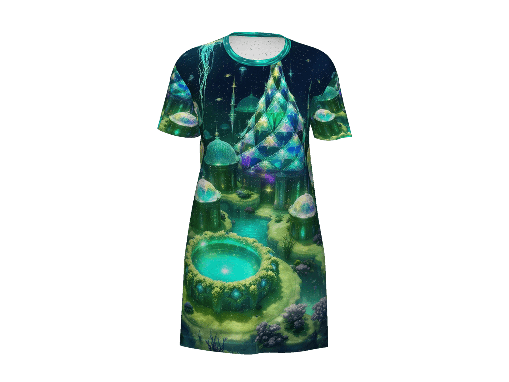 All-Over Print T-Shirt Dress