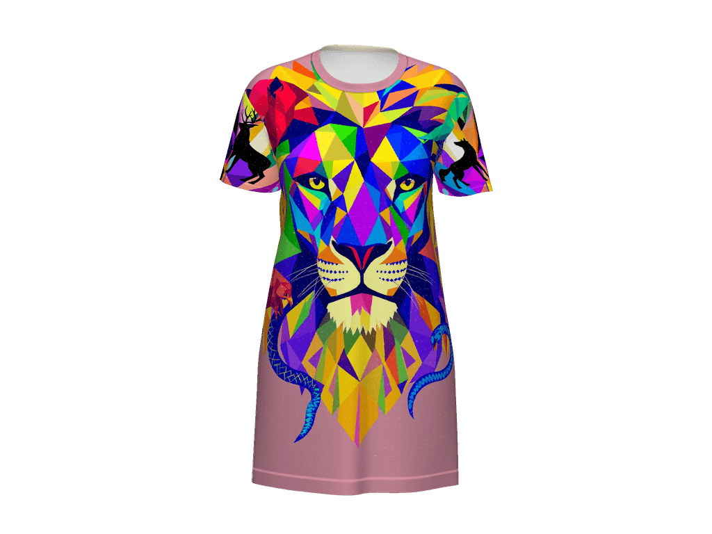 All-Over Print T-Shirt Dress