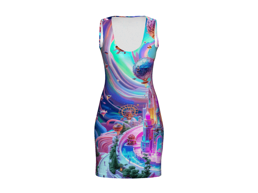 All-Over Print Bodycon Dress
