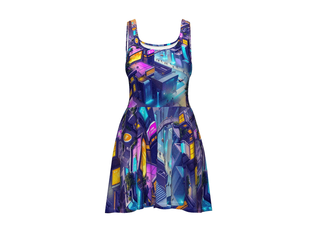 All-Over Print Skater Dress