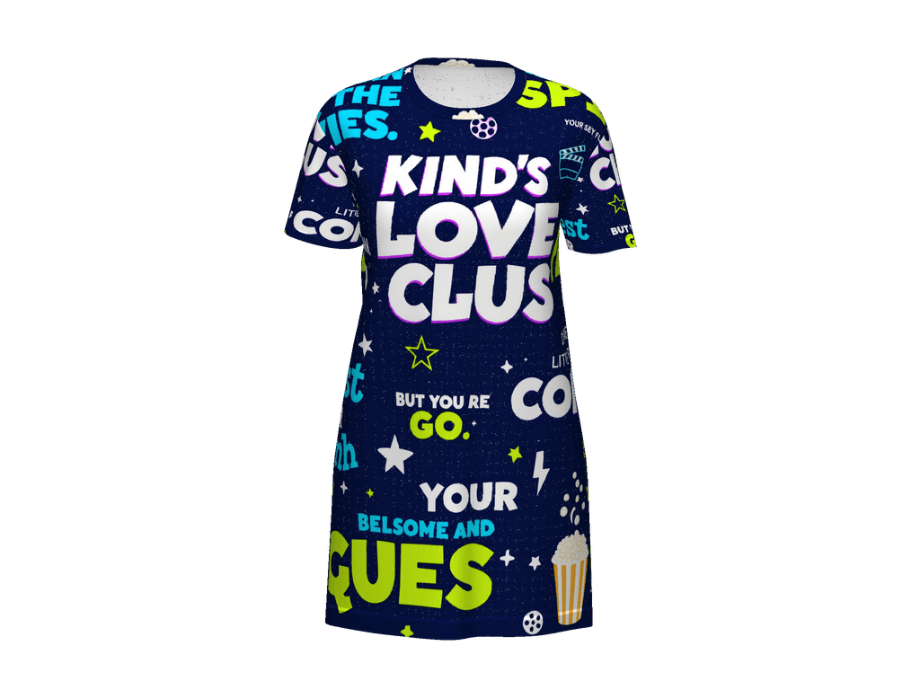 All-Over Print T-Shirt Dress