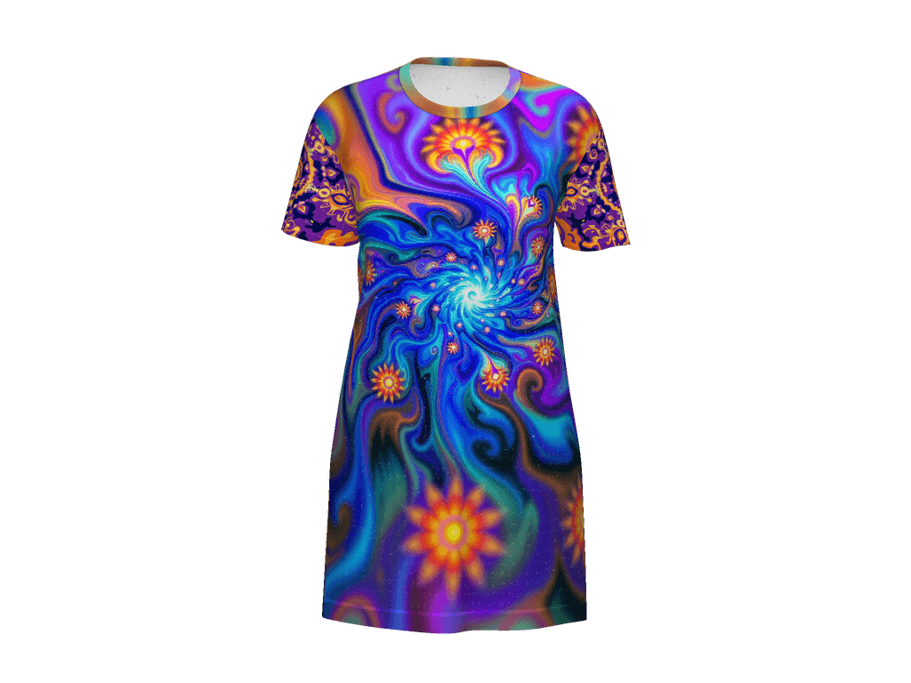 All-Over Print T-Shirt Dress