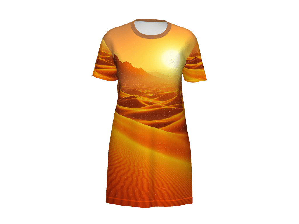 All-Over Print T-Shirt Dress